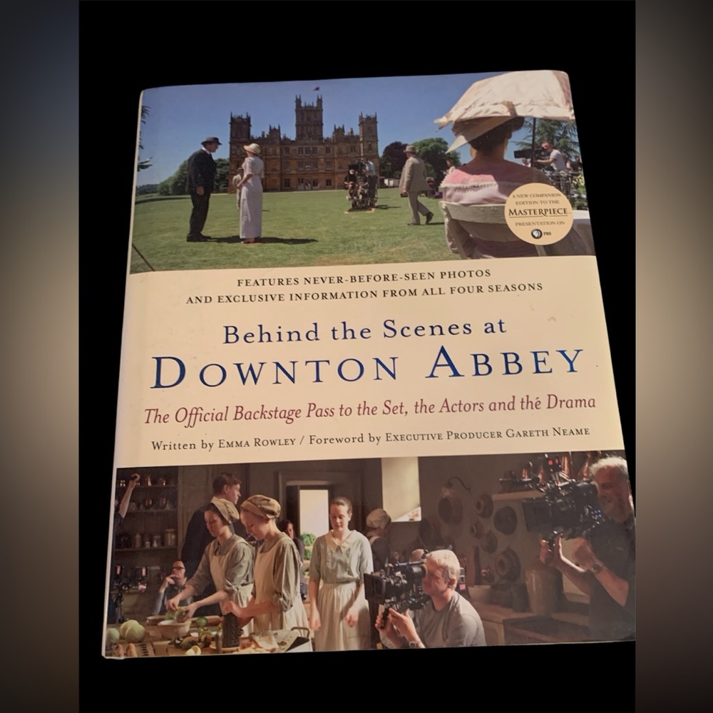 Behind the Scenes at Downton Abbey by Emma Rowley Hardcover Book, EUC